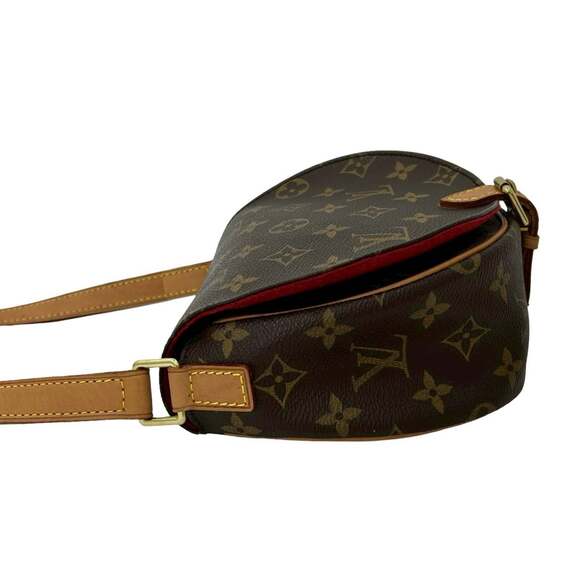 LOUIS VUITTON Authentic Brown Monogram Leather Pochette Shoulder Bag